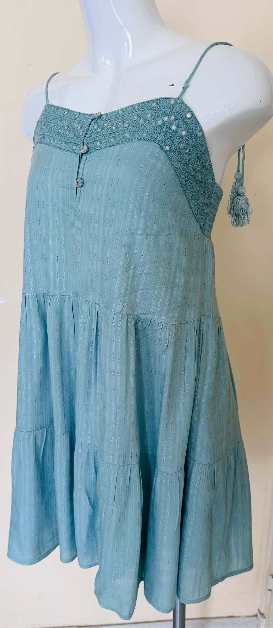 Vestido de Verão Verde Amêndoa Creeks – Tamanho 36 – Muito Bom Estado – photo 4
